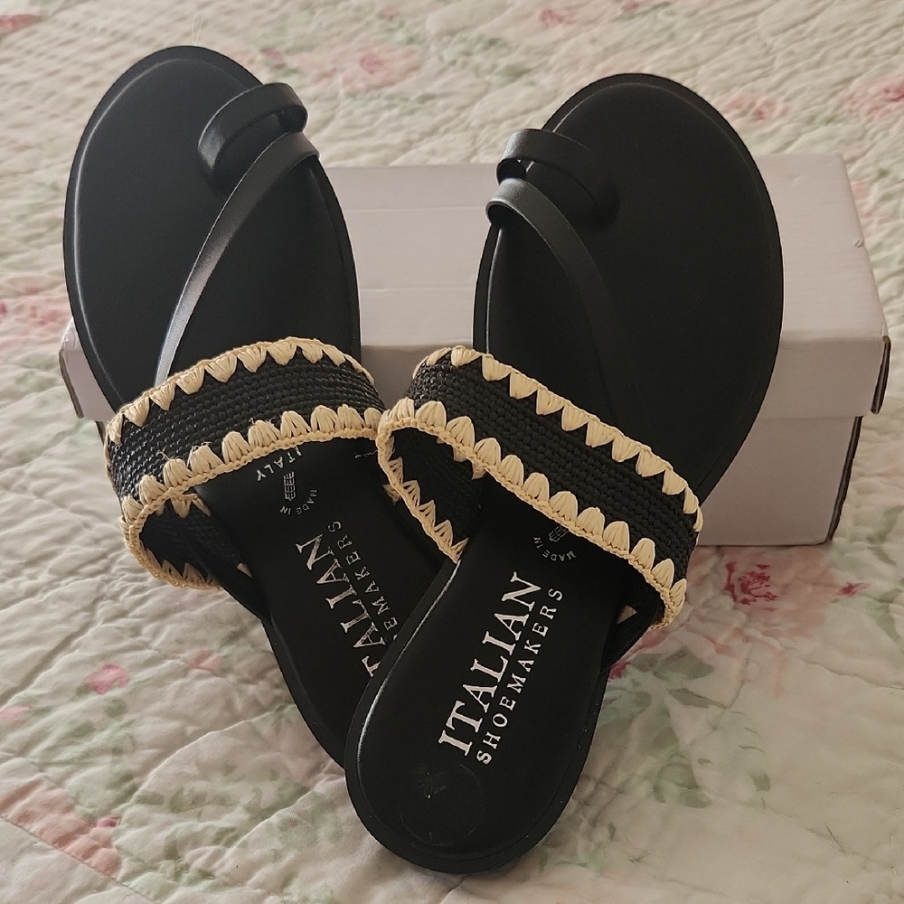 Italian Shoemakers Black Sandals for Women